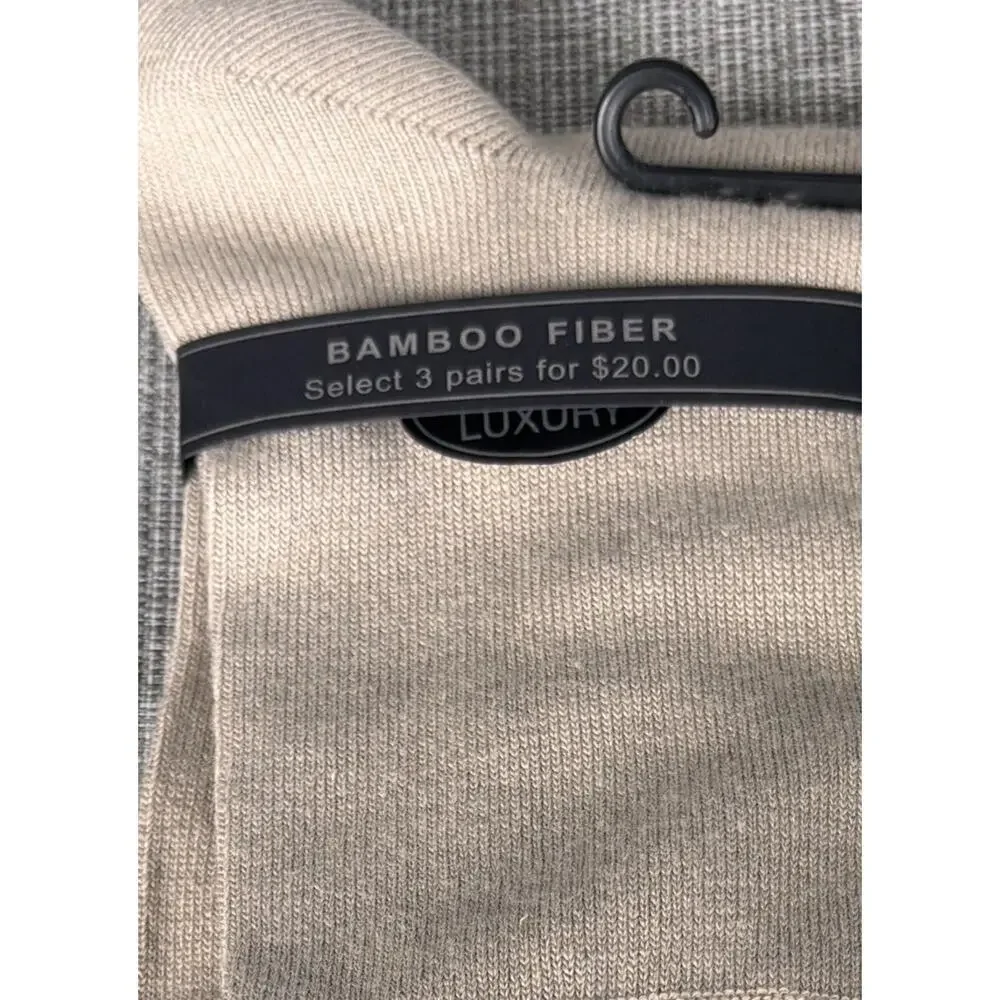 Perry Ellis Portfolio Mens Crew Dress Socks Luxury 859501 Bamboo Sz 10-13 Sand